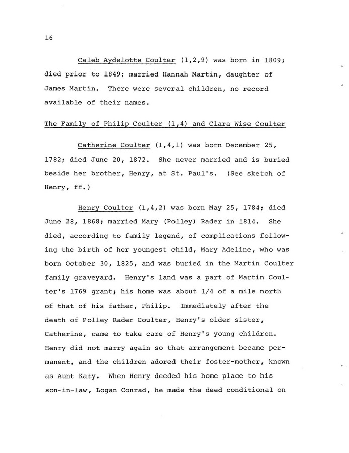 The Coulter Family of Catawba County, North Carolina, by Victor A. Coulter: Page 24
