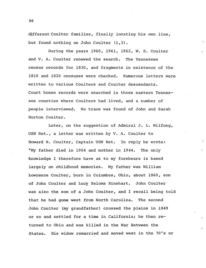 The Coulter Family of Catawba County, North Carolina, by Victor A. Coulter: Page 94