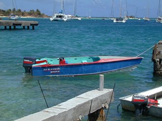 The speed boat that will take me to Carriacou