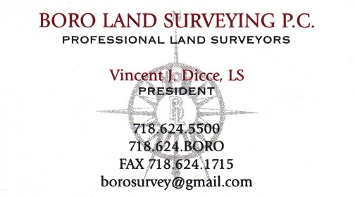 Boro Land Surveying card