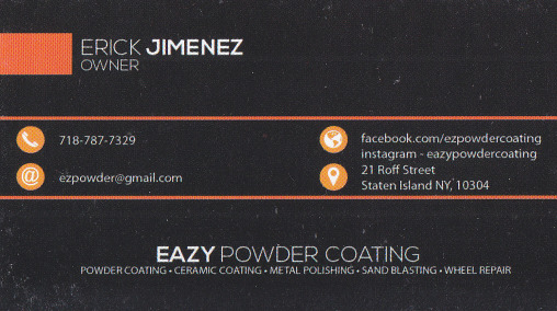 Eazy-Powder coating card back