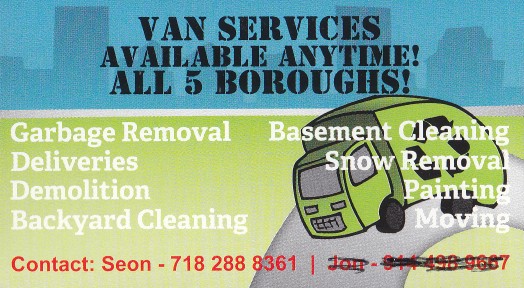 Van Services card