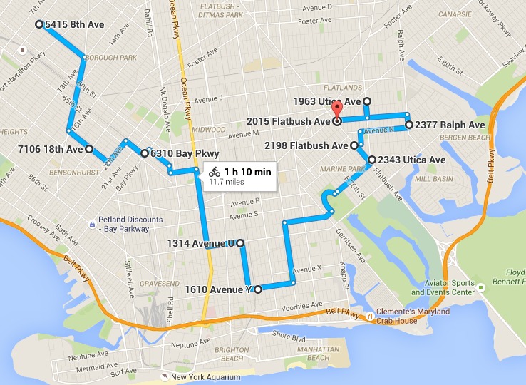 Map of tour