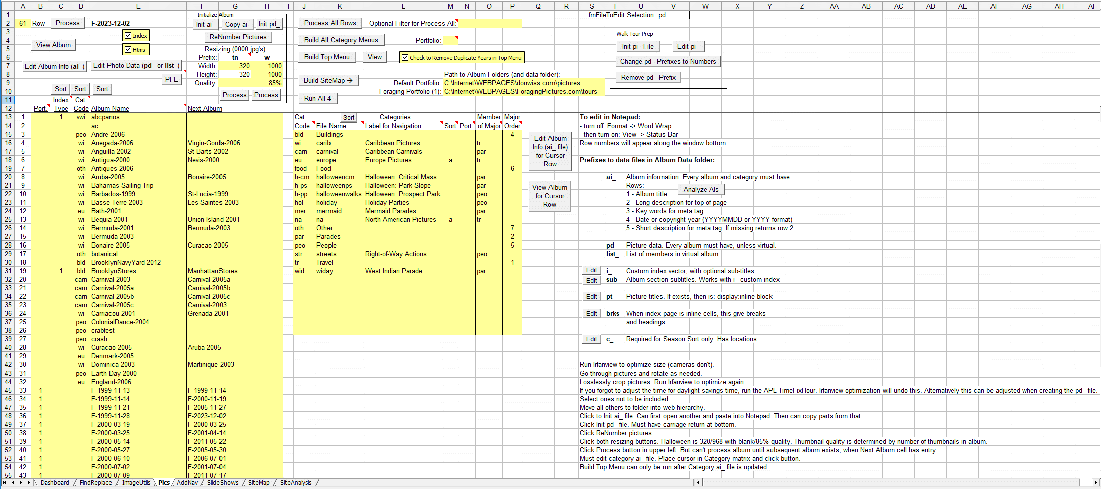 picture albums sheet