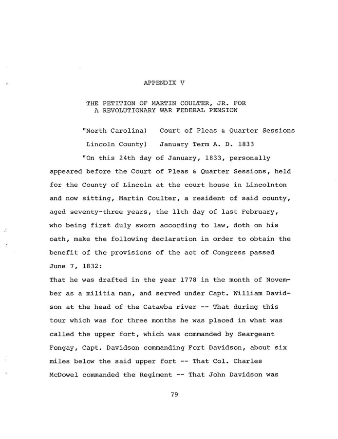 The Coulter Family of Catawba County, North Carolina, by Victor A. Coulter: Page 87