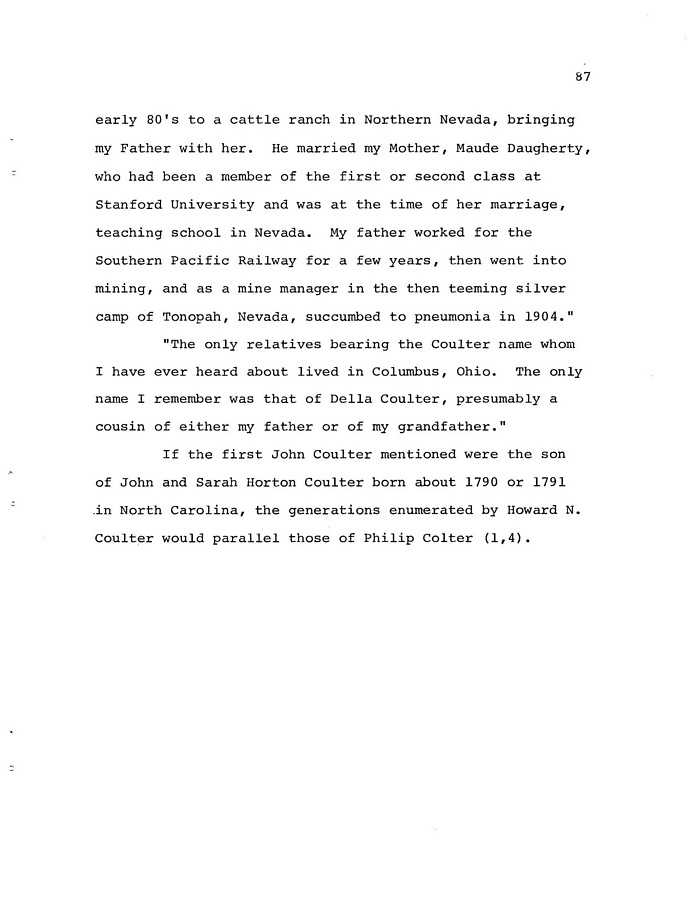 The Coulter Family of Catawba County, North Carolina, by Victor A. Coulter: Page 95
